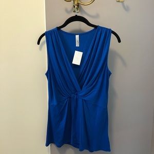 Twist front jersey tank top